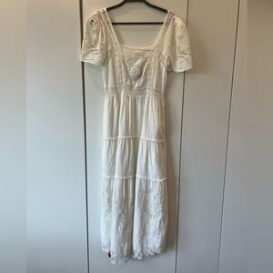 Love shack fancy white linen dress size 2